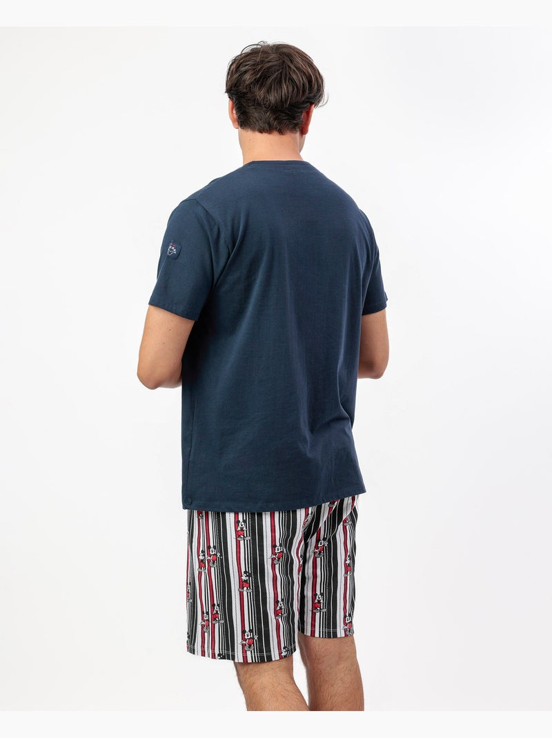 DISNEY Pijama Manga Corta Mickey New York para Hombre Azul marino - Kiabi
