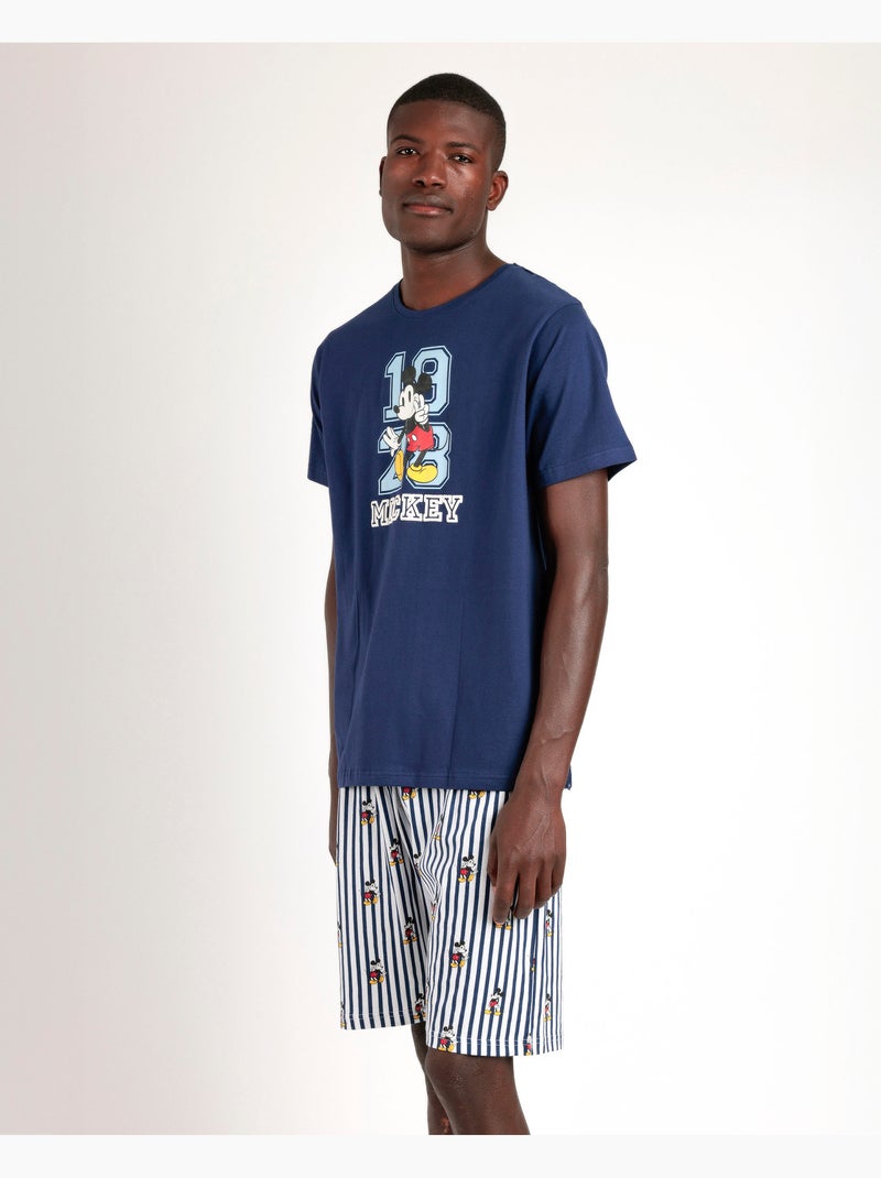 DISNEY Pijama Manga Corta Mickey Ny Summer para Hombre Azul - Kiabi