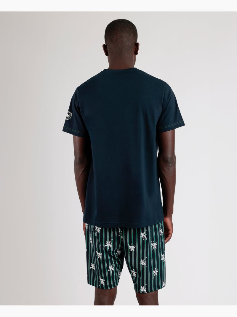 DISNEY Pijama Manga Corta Mickey Social Club para Hombre Azul marino - Kiabi