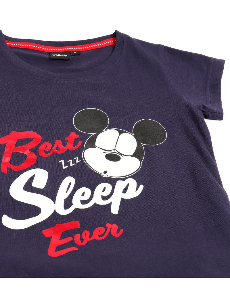 DISNEY Pijama Manga Corta Minnie Best Sleep Ever para Niña Azul marino - Kiabi