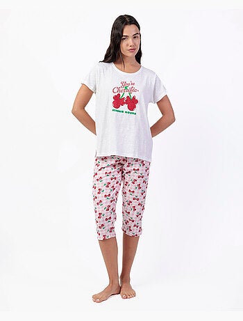 DISNEY Pijama Manga Corta Minnie Cherry para Mujer