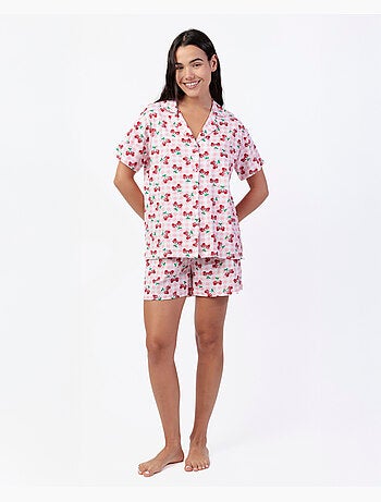 DISNEY Pijama Manga Corta Minnie Cherry para Mujer