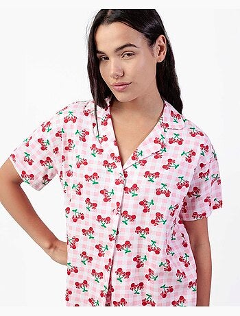 DISNEY Pijama Manga Corta Minnie Cherry para Mujer