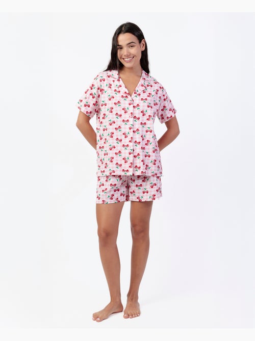 DISNEY Pijama Manga Corta Minnie Cherry para Mujer - Kiabi