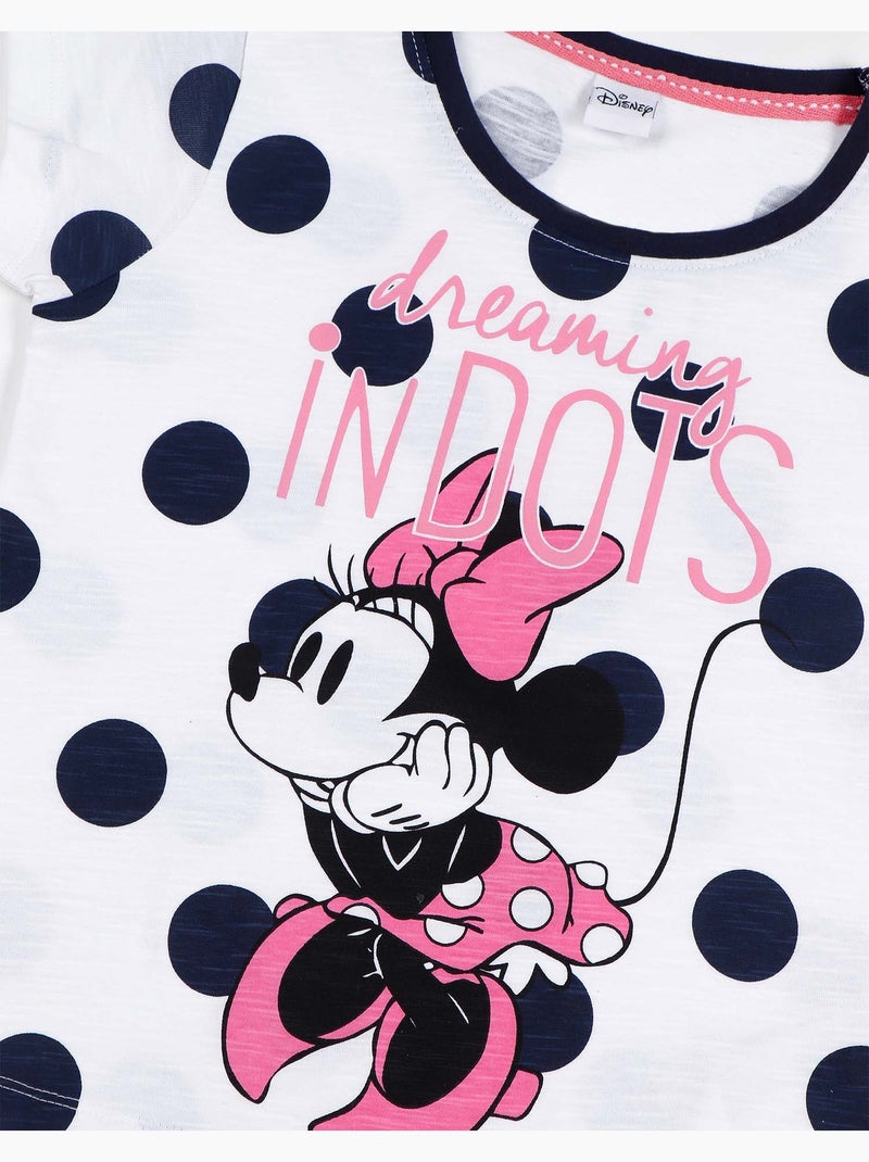 DISNEY Pijama Manga Corta Minnie Dots Navy para Niña Azul marino - Kiabi