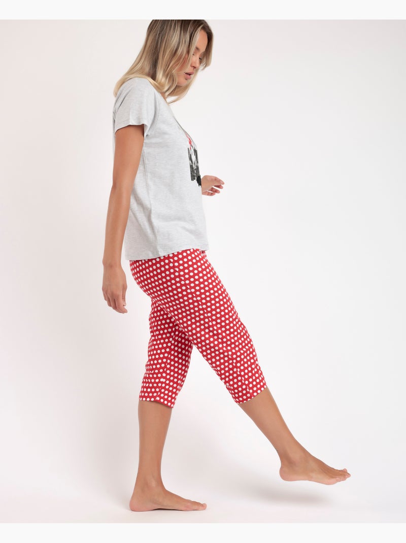DISNEY Pijama Manga Corta Minnie Photo para Mujer Gris jaspeado - Kiabi