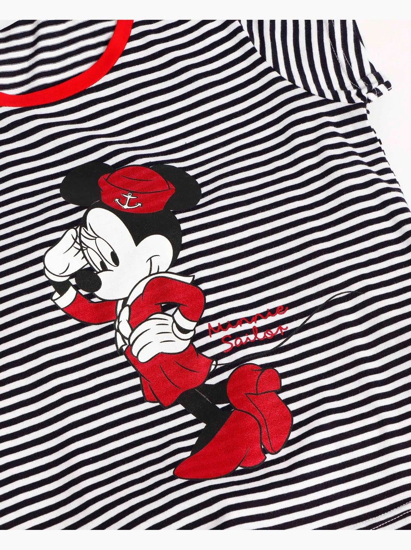 DISNEY Pijama Manga Corta Minnie Sailor para Niña Azul marino - Kiabi