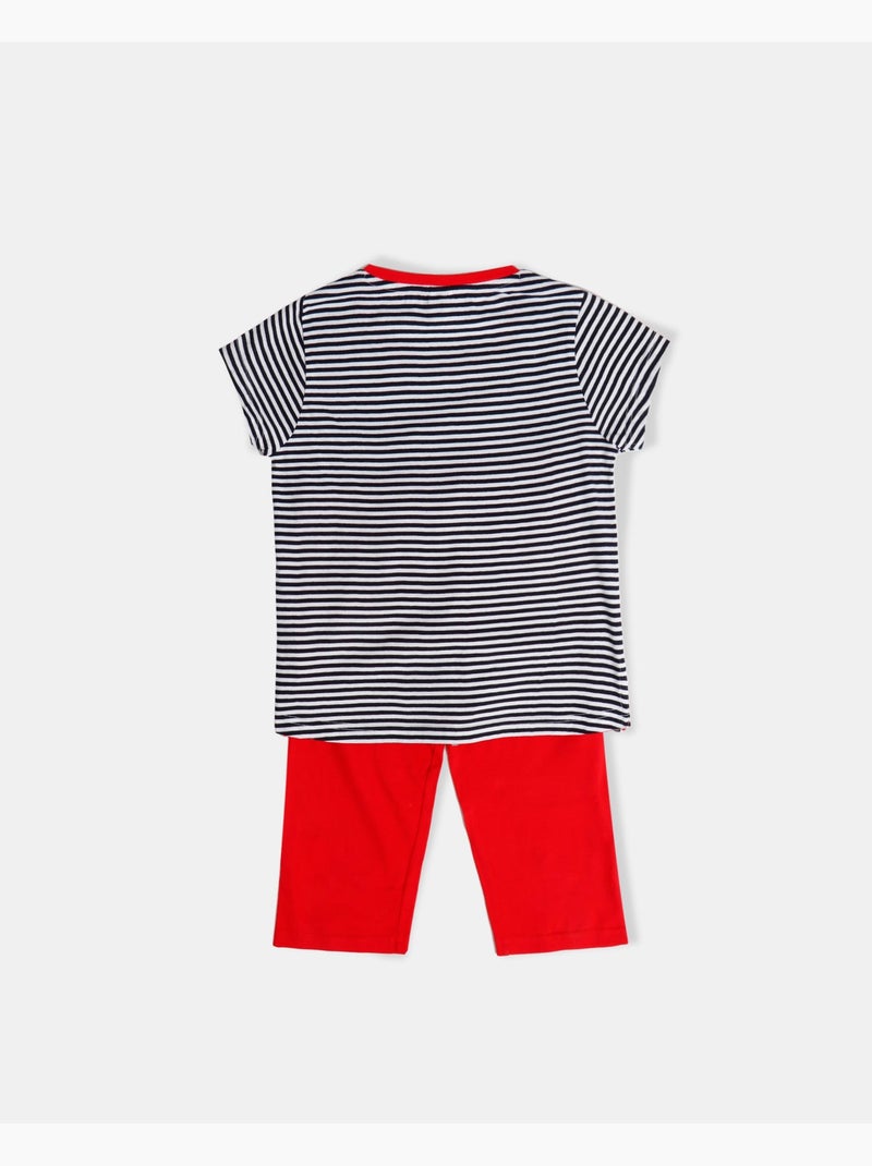 DISNEY Pijama Manga Corta Minnie Sailor para Niña Azul marino - Kiabi
