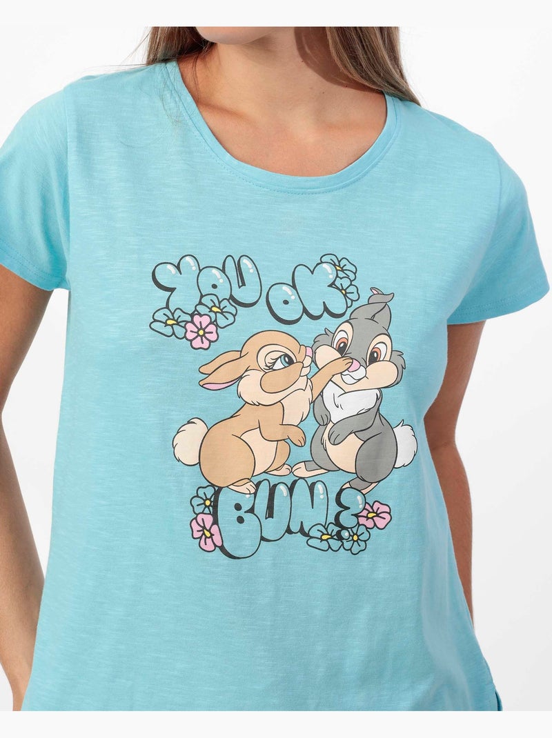 DISNEY Pijama Manga Corta No Bunny Like You para Mujer Azul - Kiabi