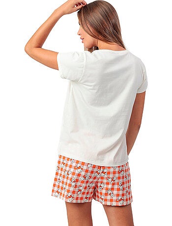 DISNEY Pijama Manga Corta Reading Era para Mujer