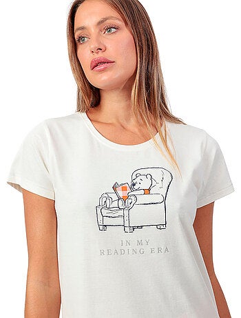 DISNEY Pijama Manga Corta Reading Era para Mujer