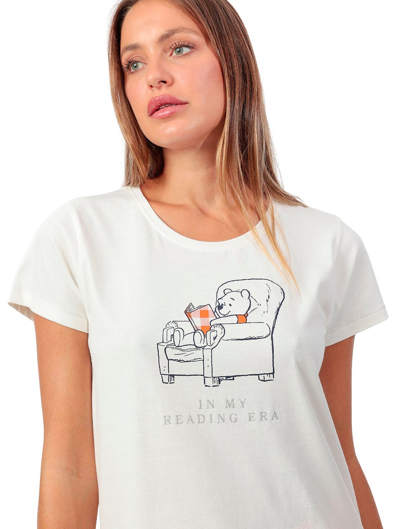 DISNEY Pijama Manga Corta Reading Era para Mujer Crudo - Kiabi
