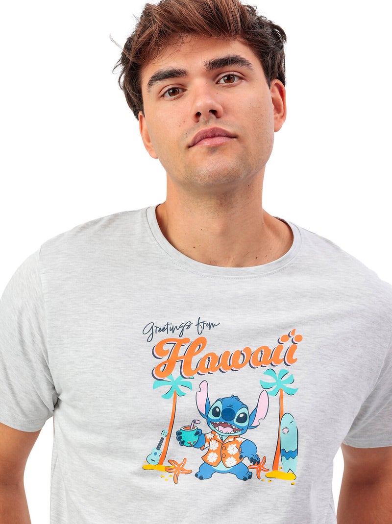 DISNEY Pijama Manga Corta Stitch Beach para Hombre Gris - Kiabi