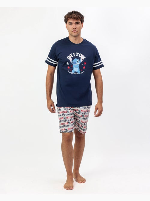 DISNEY Pijama Manga Corta Stitch University para Hombre - Kiabi DISNEY Pijama Manga Corta Stitch University para Hombre - Kiabi