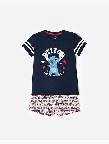 DISNEY Pijama Manga Corta Stitch University para Niño