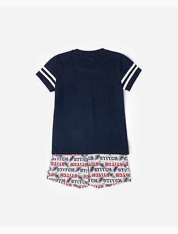 DISNEY Pijama Manga Corta Stitch University para Niño