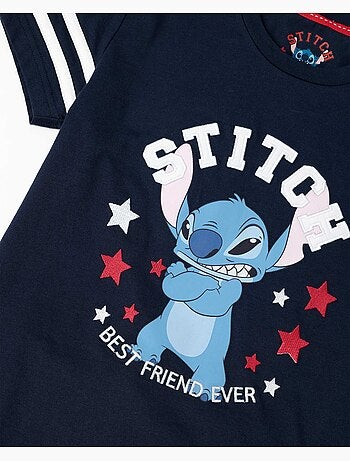 DISNEY Pijama Manga Corta Stitch University para Niño