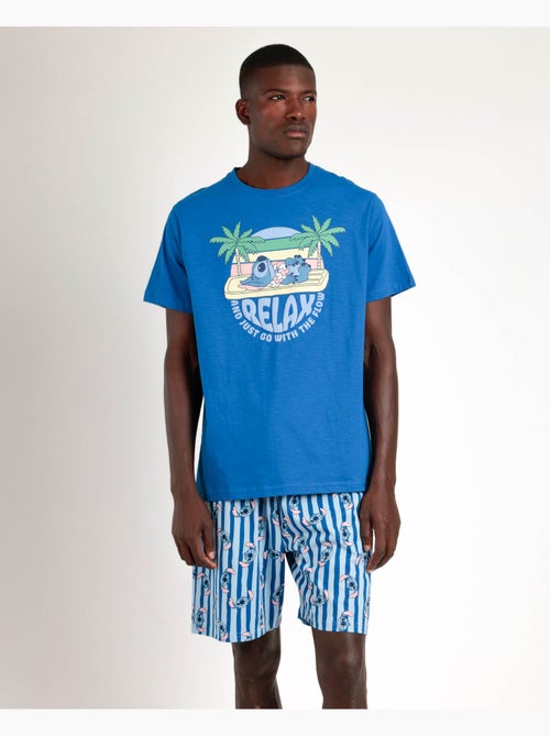DISNEY Pijama Manga Corta Stitch Waves para Hombre - Kiabi DISNEY Pijama Manga Corta Stitch Waves para Hombre - Kiabi