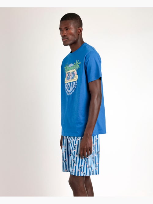 DISNEY Pijama Manga Corta Stitch Waves para Hombre - Kiabi DISNEY Pijama Manga Corta Stitch Waves para Hombre - Kiabi