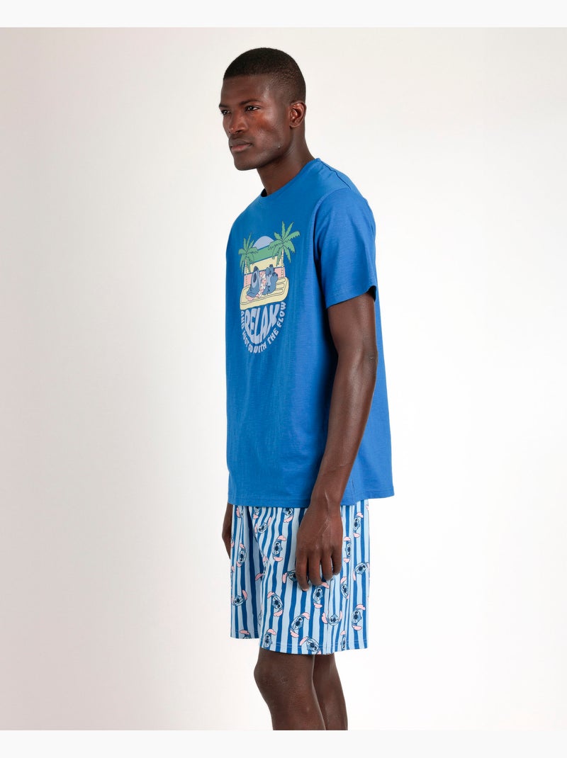 DISNEY Pijama Manga Corta Stitch Waves para Hombre Azul - Kiabi