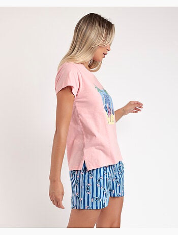 DISNEY Pijama Manga Corta Stitch Waves para Mujer