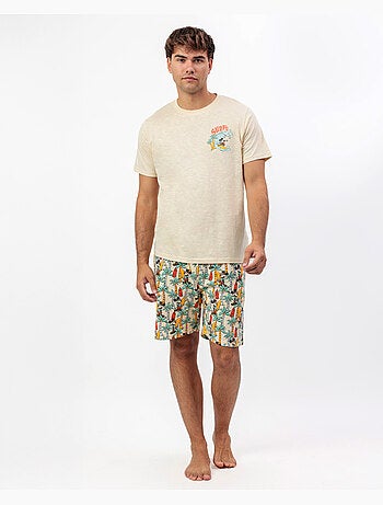 DISNEY Pijama Manga Corta Surf S Up para Hombre
