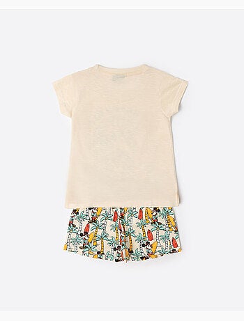 DISNEY Pijama Manga Corta Surf S Up para Niña