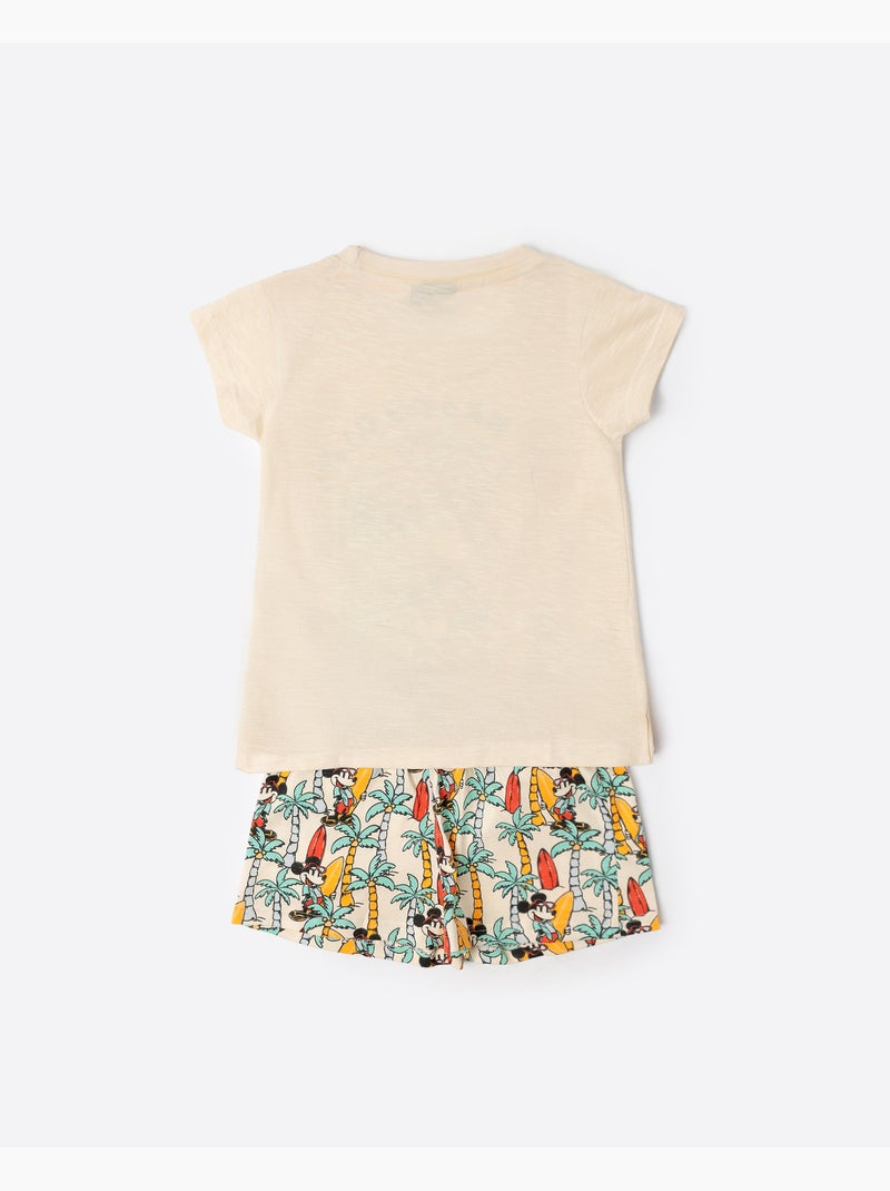 DISNEY Pijama Manga Corta Surf S Up para Niña Crema - Kiabi
