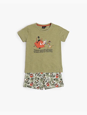 DISNEY Pijama Manga Corta Timon & Pumbaa para Niño