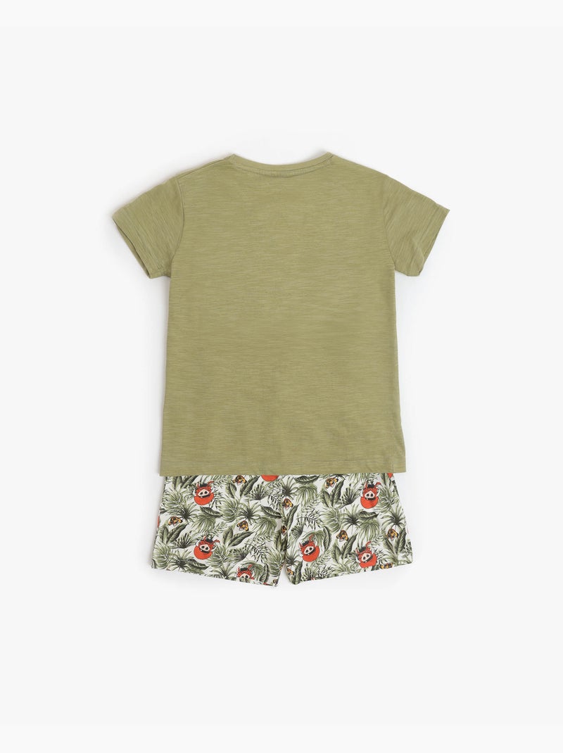 DISNEY Pijama Manga Corta Timon & Pumbaa para Niño Caqui - Kiabi