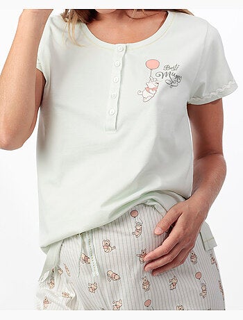 DISNEY Pijama Manga Corta Winnie Maternity para Mujer