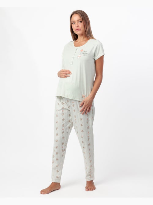 DISNEY Pijama Manga Corta Winnie Maternity para Mujer - Kiabi DISNEY Pijama Manga Corta Winnie Maternity para Mujer - Kiabi