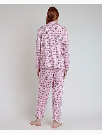 DISNEY Pijama Manga Larga Abierto Marie para Mujer