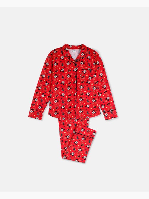 DISNEY Pijama Manga Larga Abierto Mickey Christmas para Niña - Kiabi DISNEY Pijama Manga Larga Abierto Mickey Christmas para Niña - Kiabi