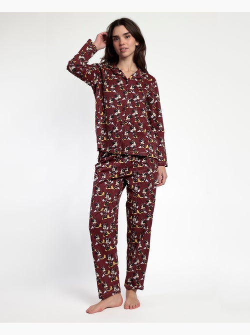 DISNEY Pijama Manga Larga Abierto Minnie Mouse para Mujer - Kiabi DISNEY Pijama Manga Larga Abierto Minnie Mouse para Mujer - Kiabi