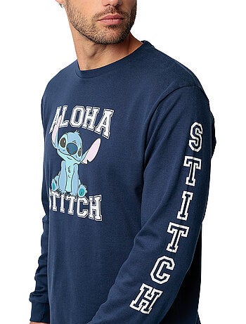 DISNEY Pijama Manga Larga Aloha Stitch para Hombre