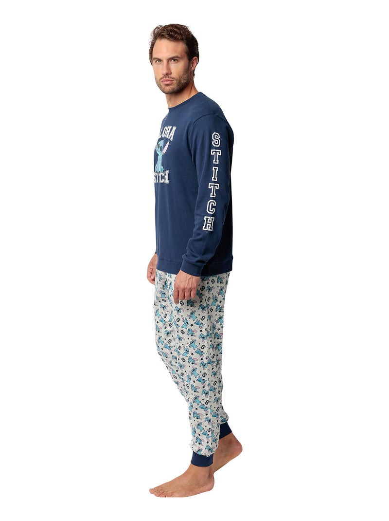 DISNEY Pijama Manga Larga Aloha Stitch para Hombre Azul marino - Kiabi