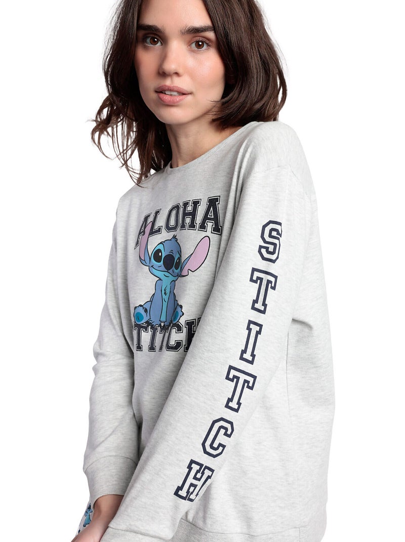 DISNEY Pijama Manga Larga Aloha Stitch para Mujer Gris - Kiabi