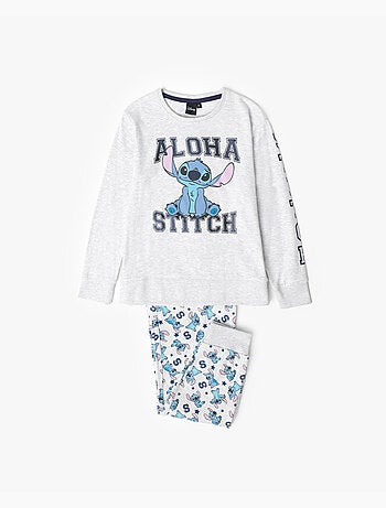 DISNEY Pijama Manga Larga Aloha Stitch para Niña