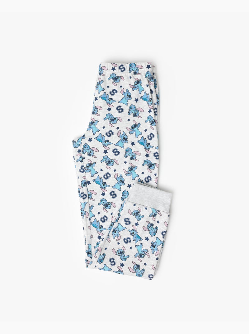 DISNEY Pijama Manga Larga Aloha Stitch para Niña Gris jaspeado - Kiabi