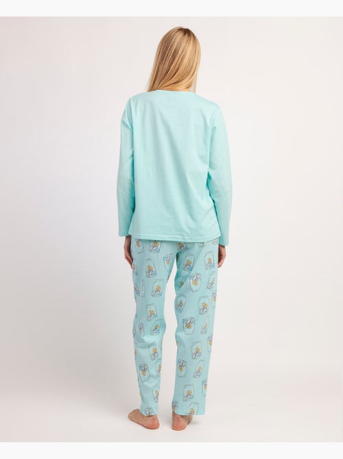 DISNEY Pijama Manga Larga Blue Alice para Mujer - Kiabi DISNEY Pijama Manga Larga Blue Alice para Mujer - Kiabi