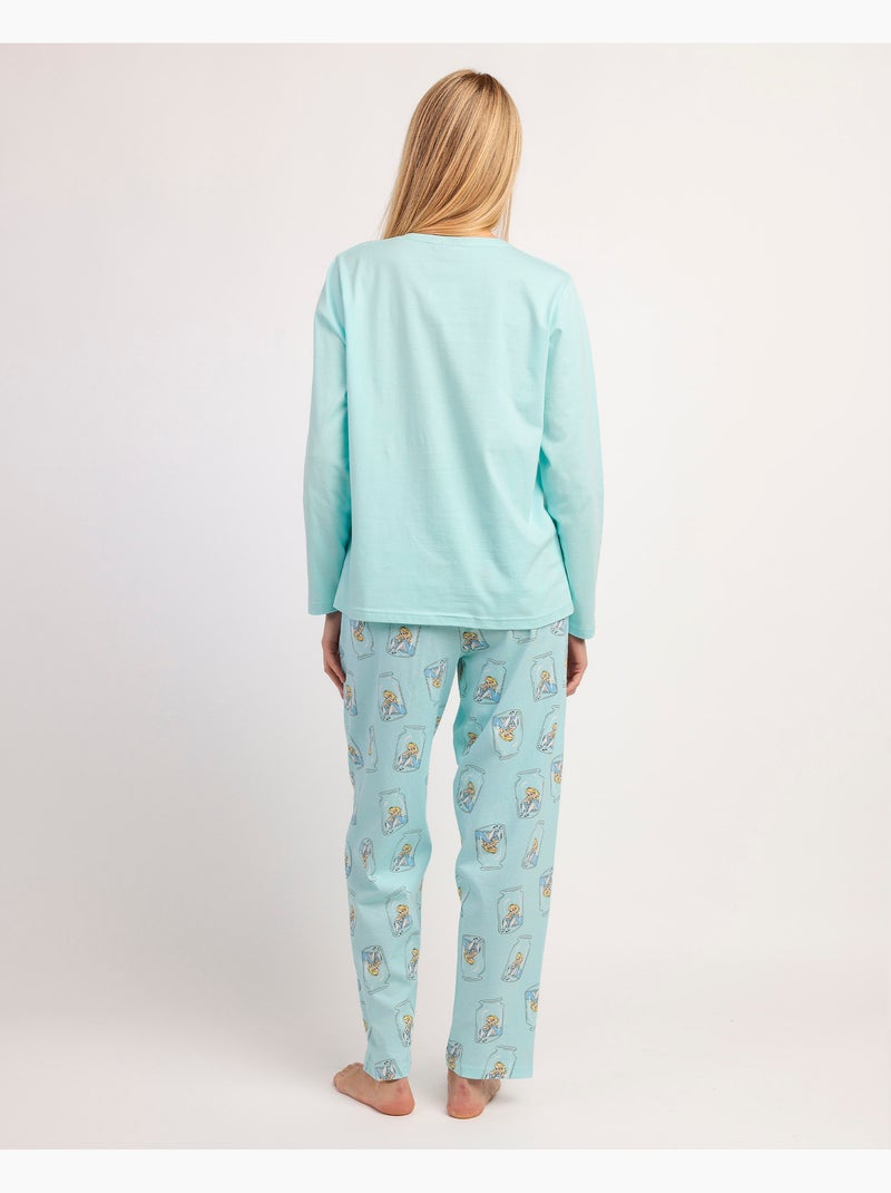 DISNEY Pijama Manga Larga Blue Alice para Mujer Azul - Kiabi