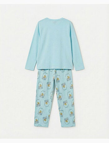 DISNEY Pijama Manga Larga Blue Alice para Niña