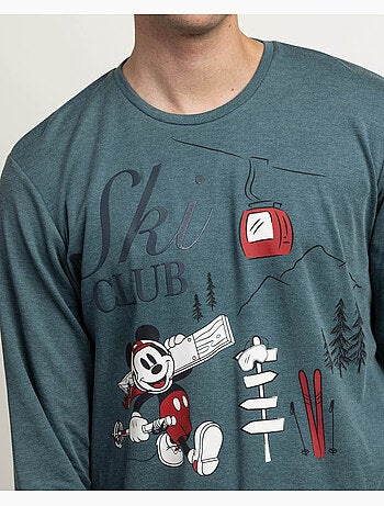 DISNEY Pijama Manga Larga Bon Ski para Hombre