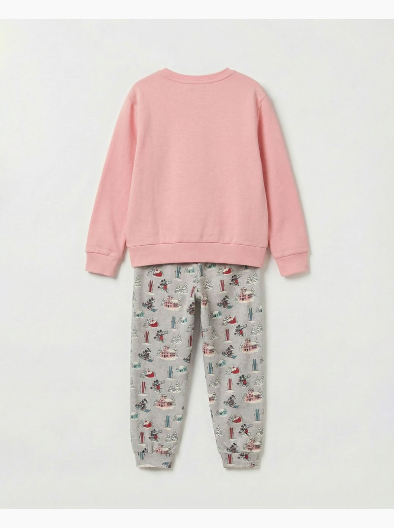 DISNEY Pijama Manga Larga Bon Ski para Niña Rosa - Kiabi