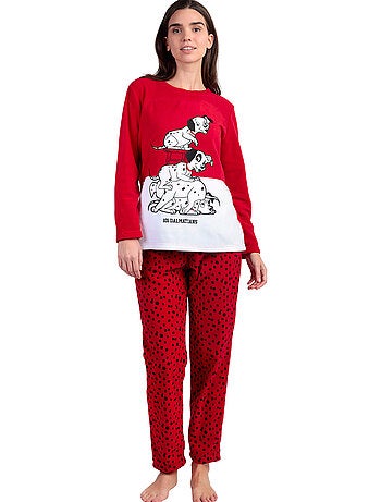 DISNEY Pijama Manga Larga Calentito Dalmatians Varsity para Mujer