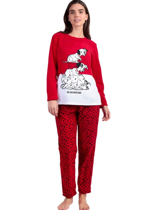 DISNEY Pijama Manga Larga Calentito Dalmatians Varsity para Mujer - Kiabi