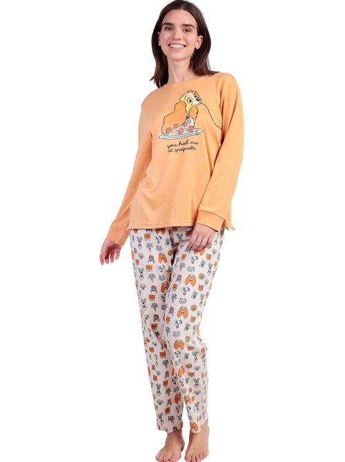 DISNEY Pijama Manga Larga Calentito Love Dinner para Mujer - Kiabi DISNEY Pijama Manga Larga Calentito Love Dinner para Mujer - Kiabi