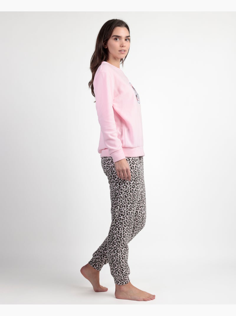 DISNEY Pijama Manga Larga Calentito Minnie Skin para Mujer Rosa - Kiabi