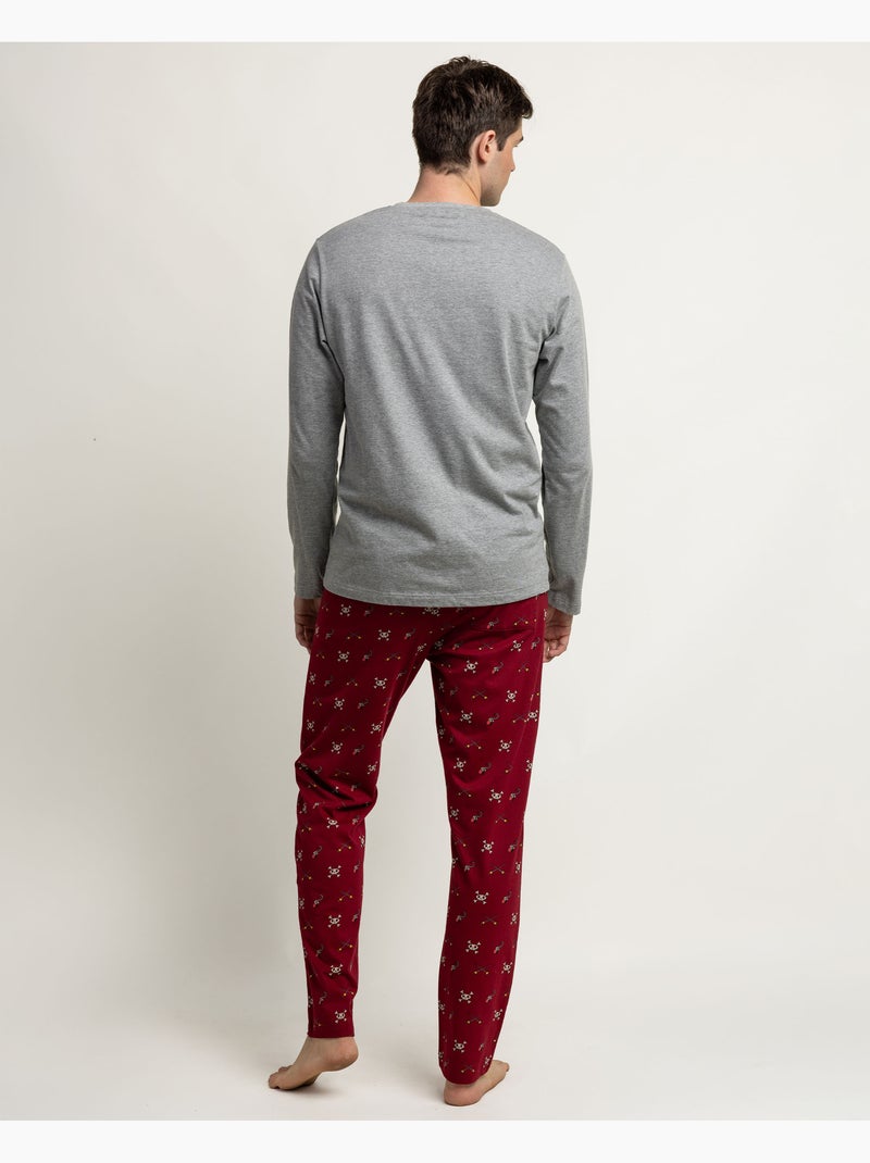 DISNEY Pijama Manga Larga Captain Hook para Hombre Gris jaspeado - Kiabi